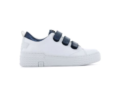 Palladium Ego 02 Lea Sneakers Damen Weiß Blau | xulpd17t