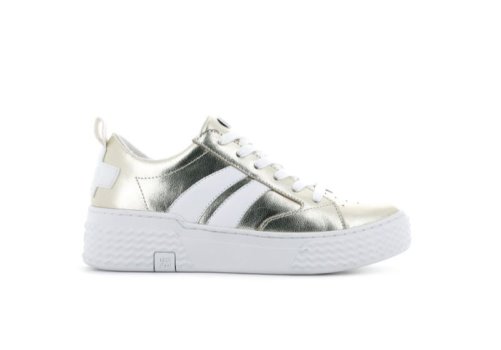 Palladium Ego 03 Lea Sneakers Damen Gold Weiß | QpOTKXpa
