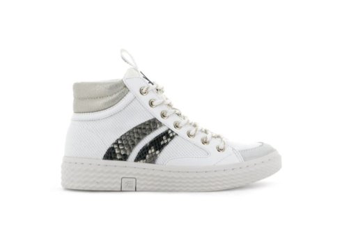 Palladium High Tempo 03 Txt Sneakers Damen Weiß Schlangenoptik | pIcp6RVD
