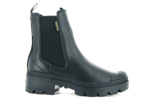 Palladium Pallabase Chelsea Leder Chelsea Stiefel Damen Schwarz Schwarz | o13wSD5e