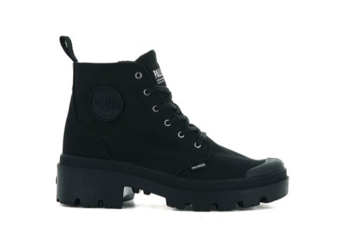 Palladium Pallabase Twill Plateau Stiefel Damen Schwarz Schwarz | 5tReu3cZ