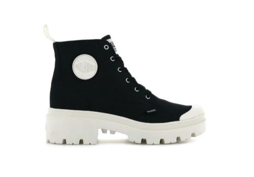 Palladium Pallabase Twill Plateau Stiefel Damen Schwarz | FpQmTyBn