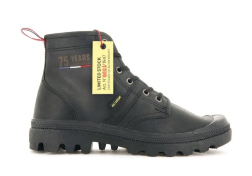Palladium Pallabrousse 75th Leder Lederstiefel Damen Schwarz Schwarz | 47HWsEIC