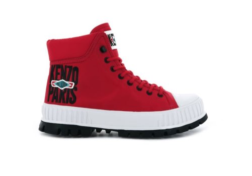Palladium Pallashock Hi By Kenzo Plateau Stiefel Damen Rot | E20fcT3q