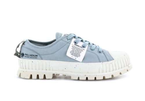 Palladium Pallashock Lo Organic Plateauschuhe Herren Hellblau | PuGp2u41