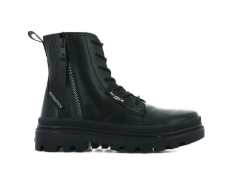 Palladium Pallatrooper Zip L Lederstiefel Damen Schwarz Schwarz | 5MjCZn6o