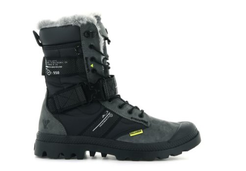Palladium Pampa Europa Tactical Winterstiefel Herren Schwarz Dunkelgrau | LQx1bLJA