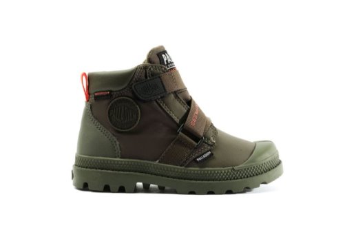 Palladium Pampa Hi Cuffstr Wp+ Stiefel Kinder Dunkelolivgrün | bsUnZySk