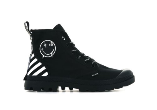 Palladium Pampa Smiley Dt Stiefel Damen Schwarz Weiß | JENDsLPP