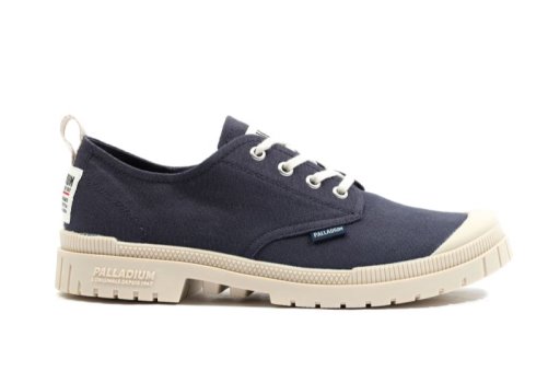 Palladium Pampa Sp20 Low Canvas Oxford Schuhe Damen Indigo | qSURw1Mq
