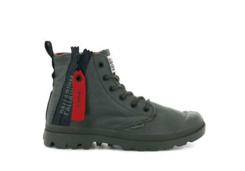 Palladium Pampa Unzipped Stiefel Herren Dunkelolivgrün | G4CqKOfA