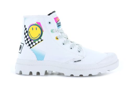 Palladium Pampa X Smiley 1990 Stiefel Damen Weiß | HKfCGQPR